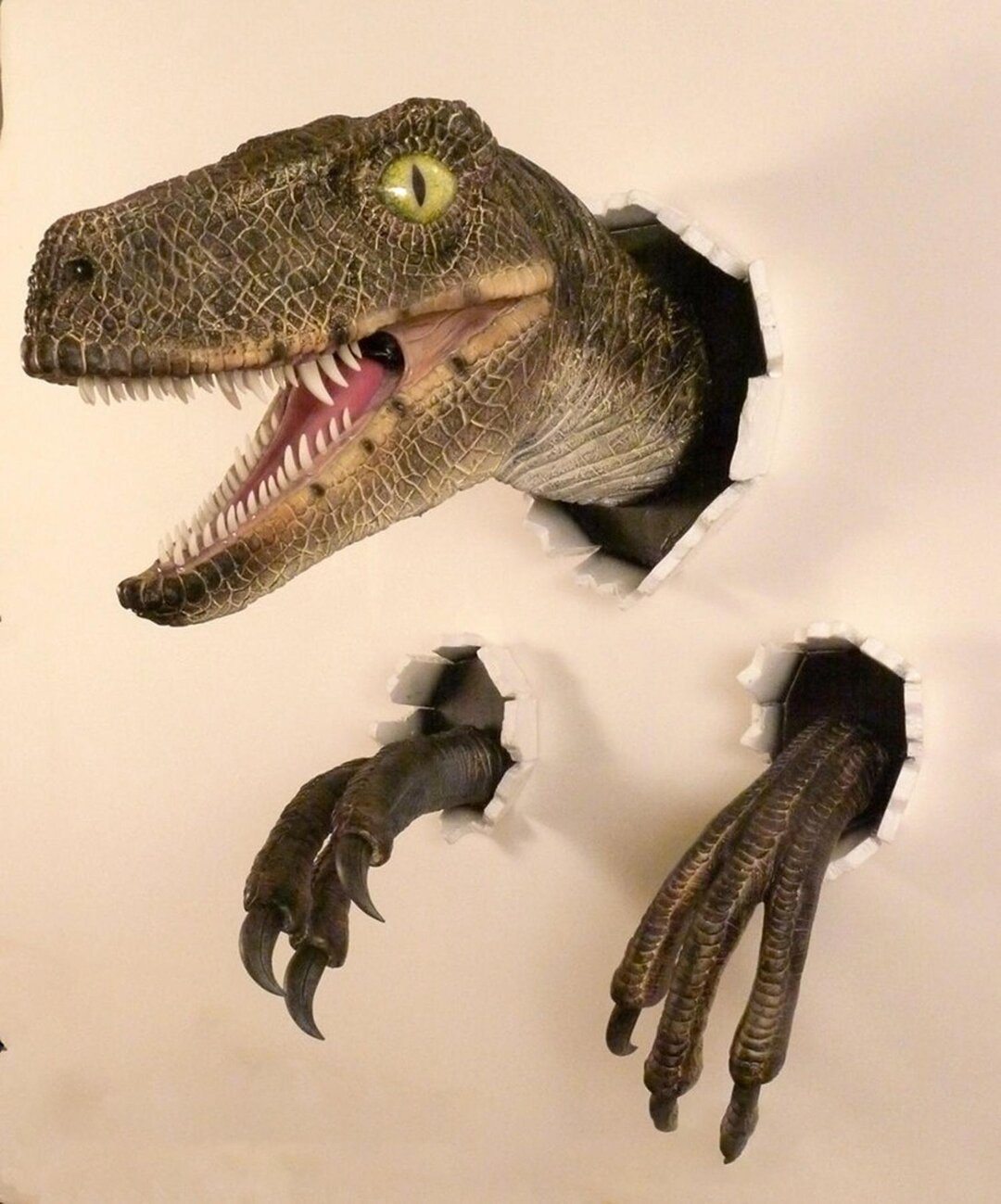 Bursting Through Wall Dinosaur