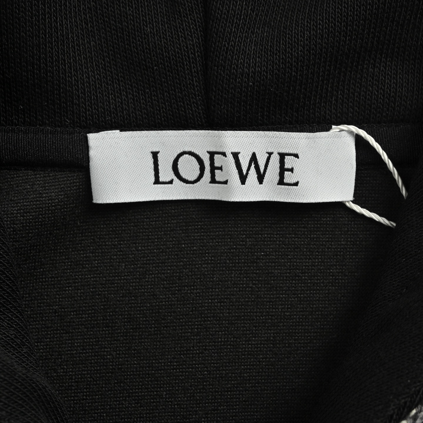 Loewe 25Fw hollow laminated lettering hooded sweatshirt