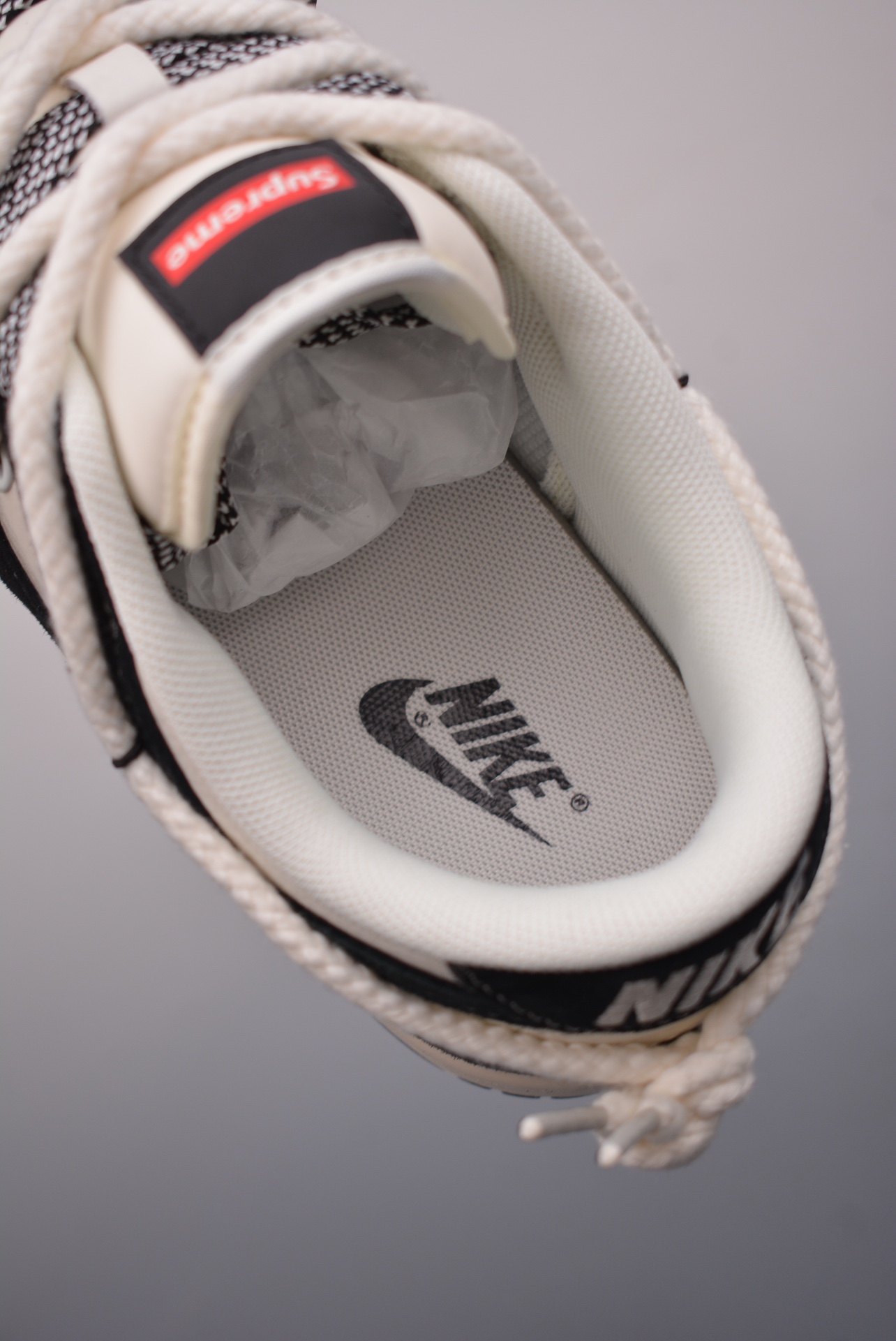 Stone Island x Supreme x Nike By You SB Dunk Low Retro SP Black, Beige, White and Red Label YX5066-202