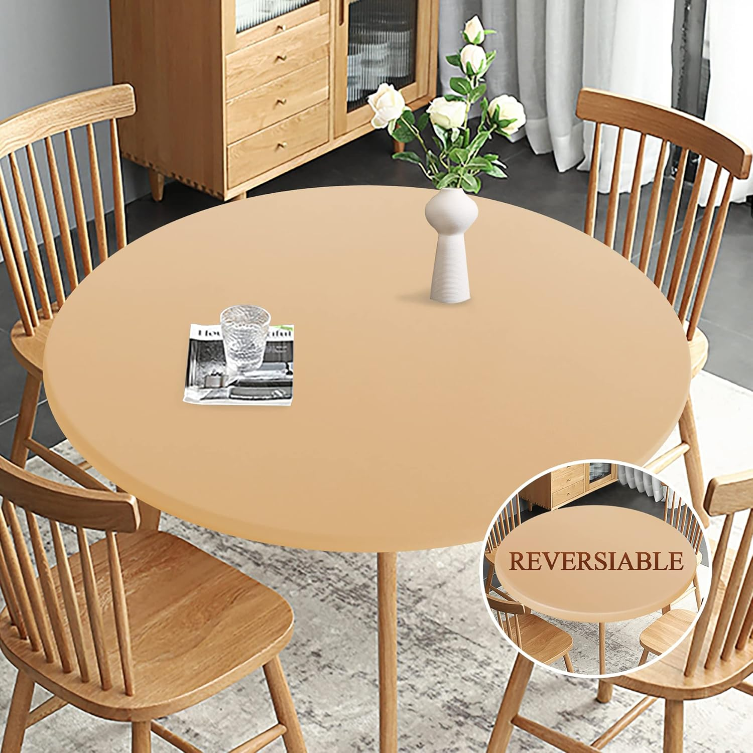 🔥On Sale 49% OFF🔥Reversible Waterproof Stain Resistant Elastic Stretch Table Cloth
