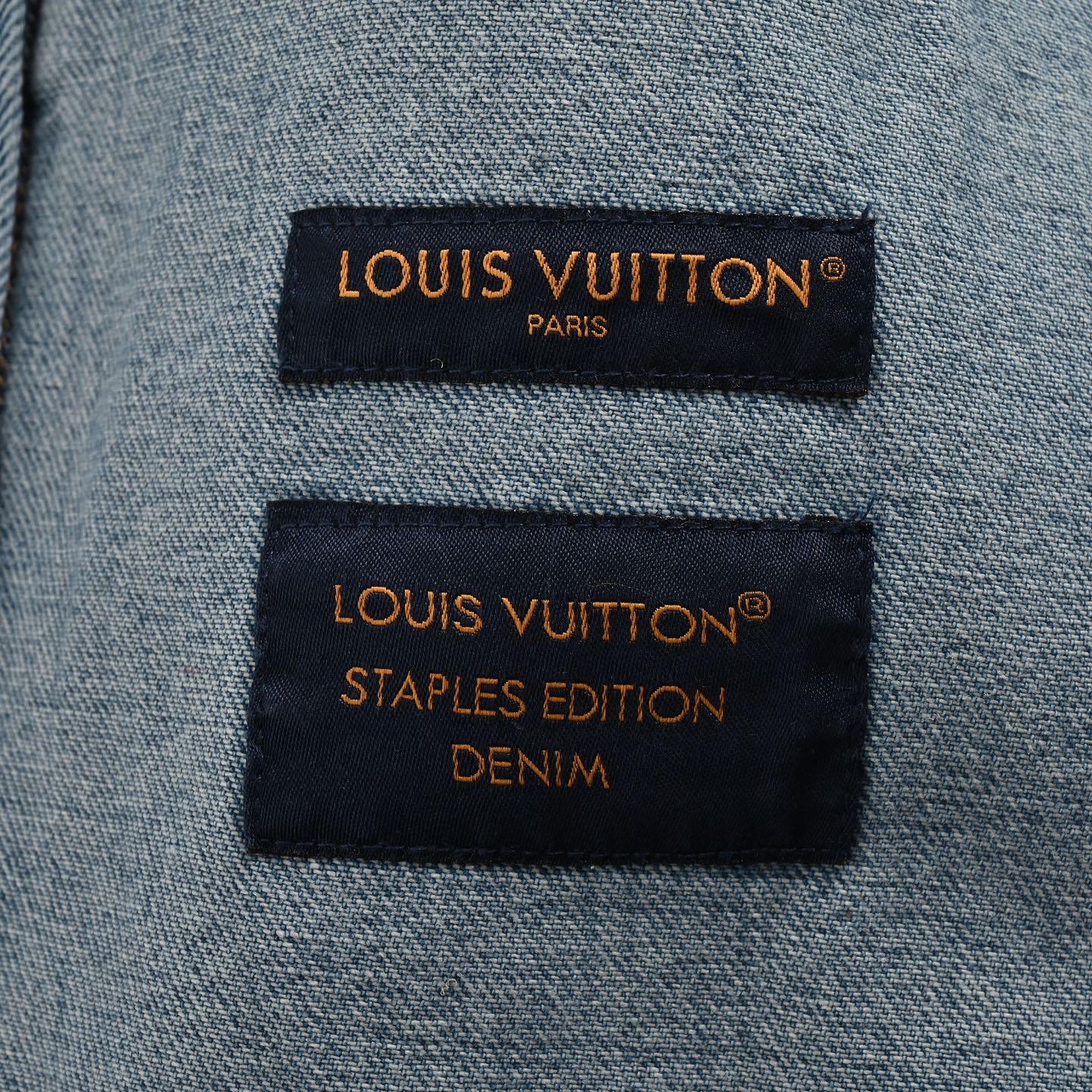 Louis Vuitton 25ss pocket embroidered zip-up denim jacket