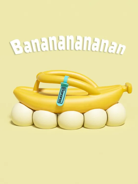 BANANA SHAPE ANTISKID FLIP-FLOPS