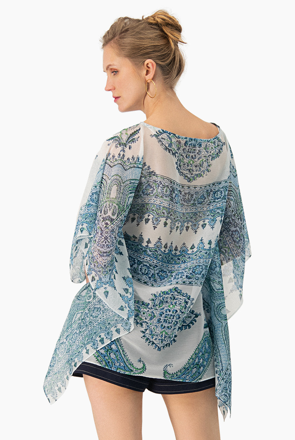 Blusa estampada escote redondo