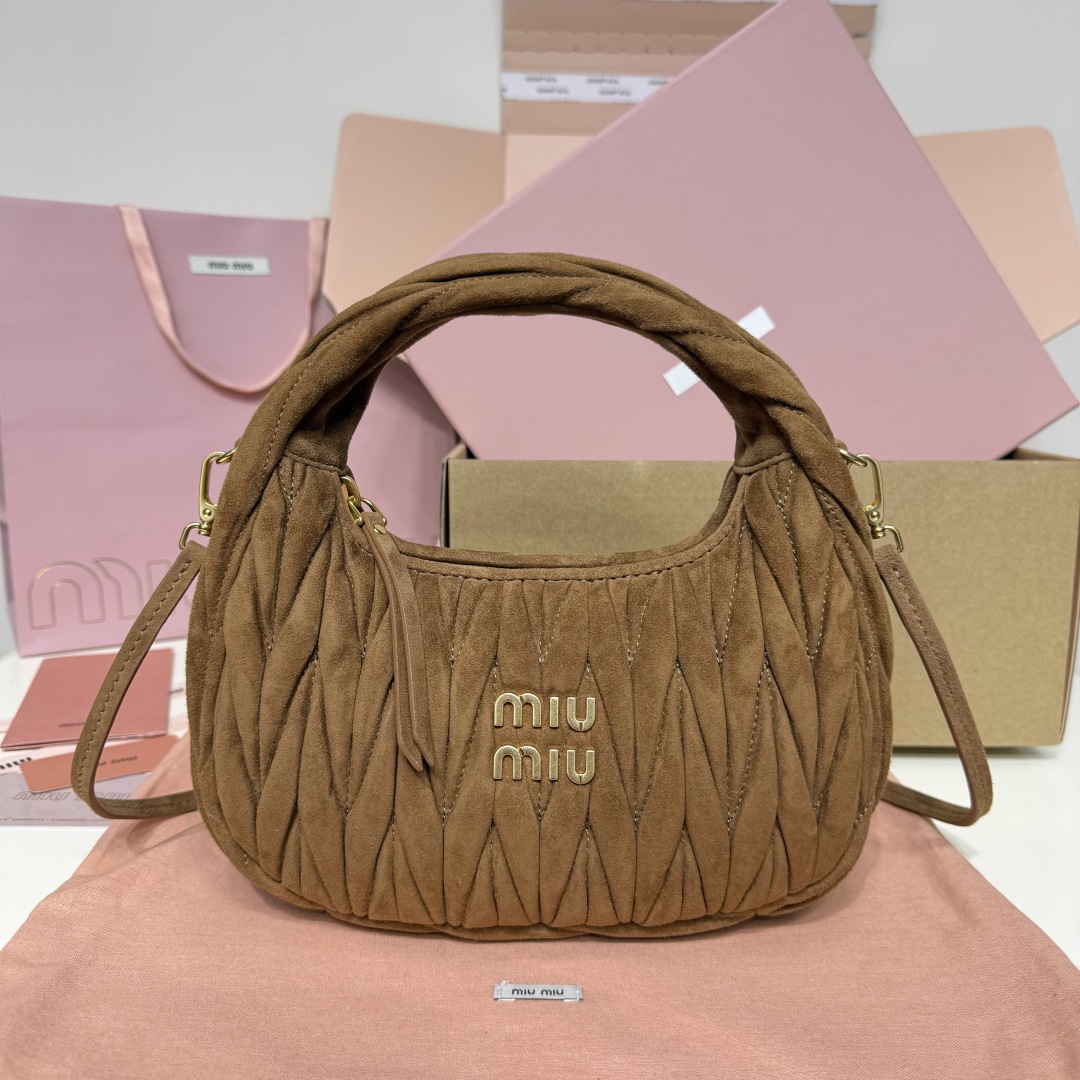 Miu Miu Miu Wander suede leather handbag 5BC125