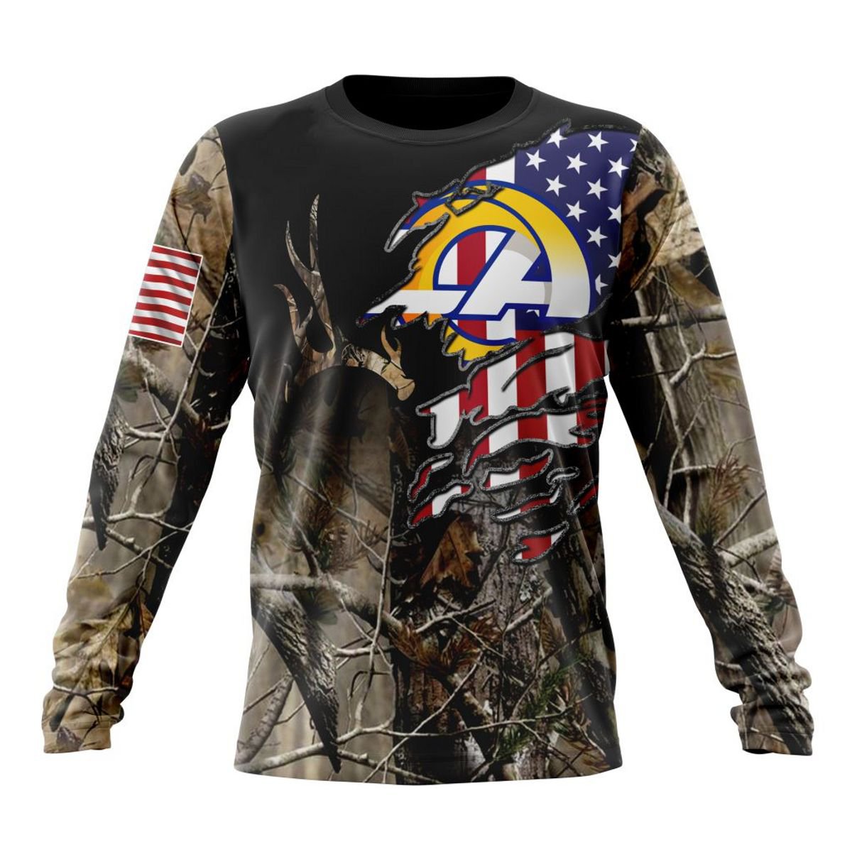 LOS ANGELES RAMS 3D HOODIE CAMO REALTREE HUNTING