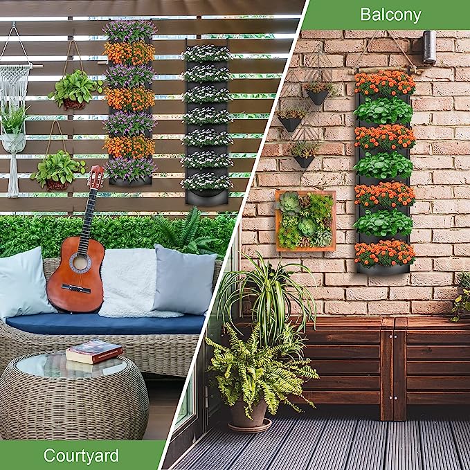 🔥Last Day Promotion-[SAVE 50% OFF]--7 Pockets Hanging Vertical Planter--BUY 3 GET FREE SHIPPING NOW