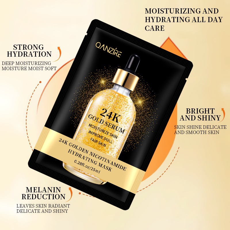 24k gold mask facial hydrating and moisturizing niacinamide original liquid mask makes the skin more translucent