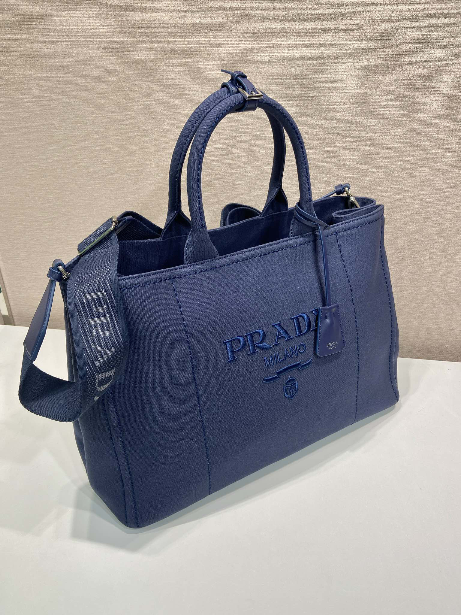 Prada Canvas Tote Bag 2VG131