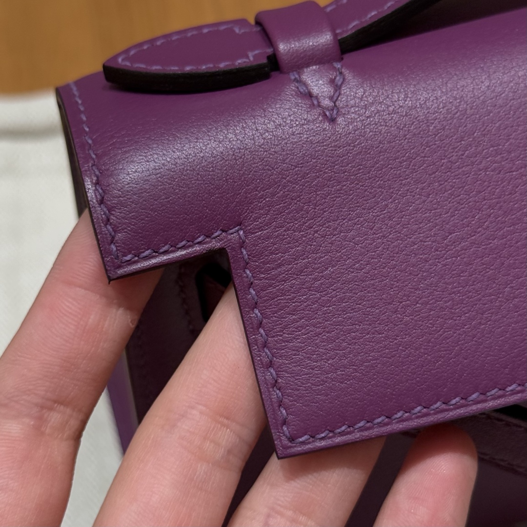 Hermes Kelly Pochette1 P9Anemone Handbag (Handmade Custom)