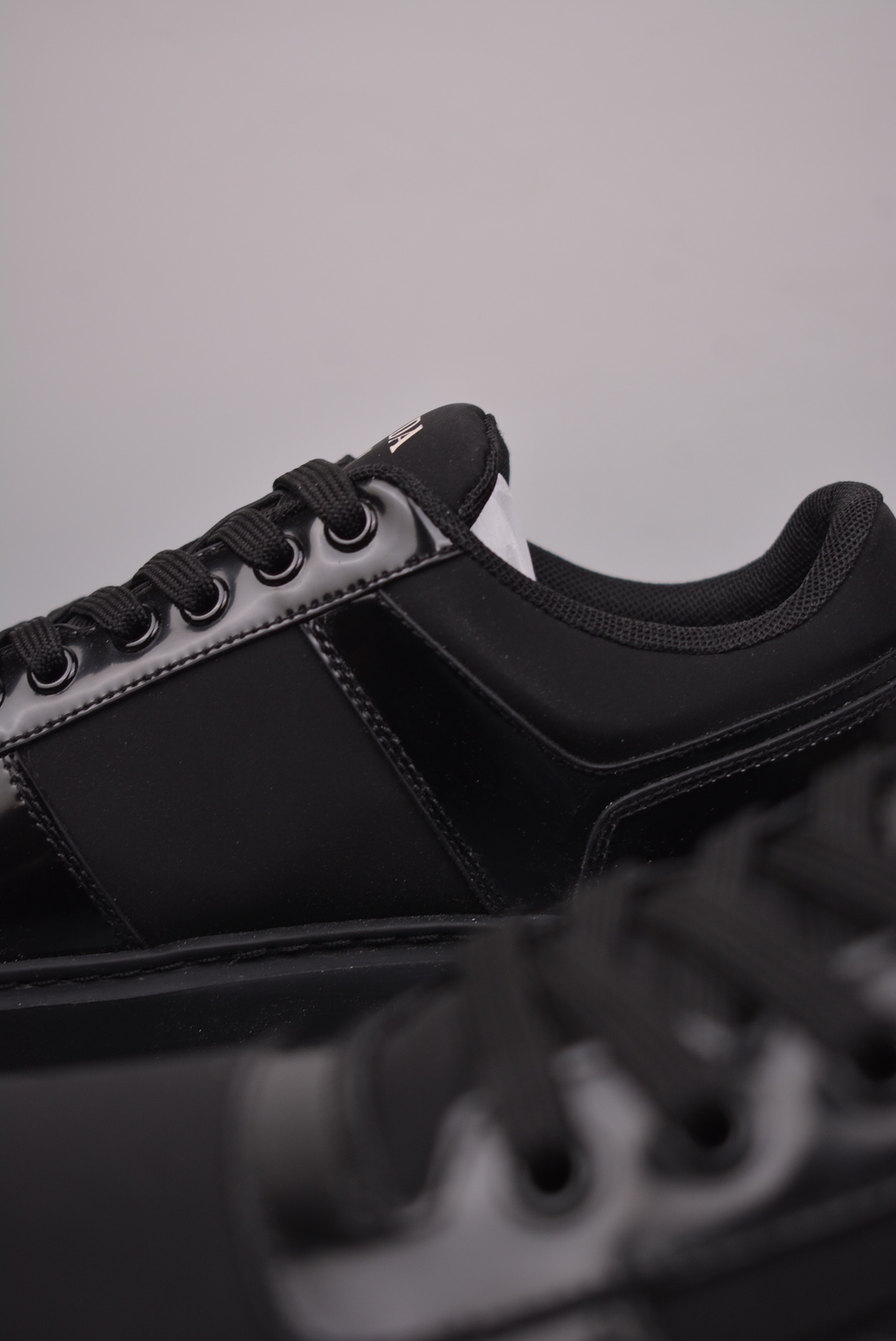 Prada Downtown Low Sneakers Glossy Black
