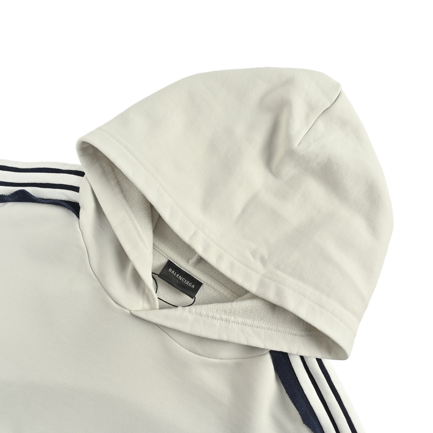 Balenciaga 25Fw paneled webbing hooded sweatshirt