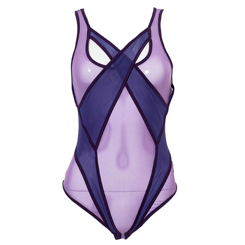 See Through Hollow Out Mesh Bodysuit