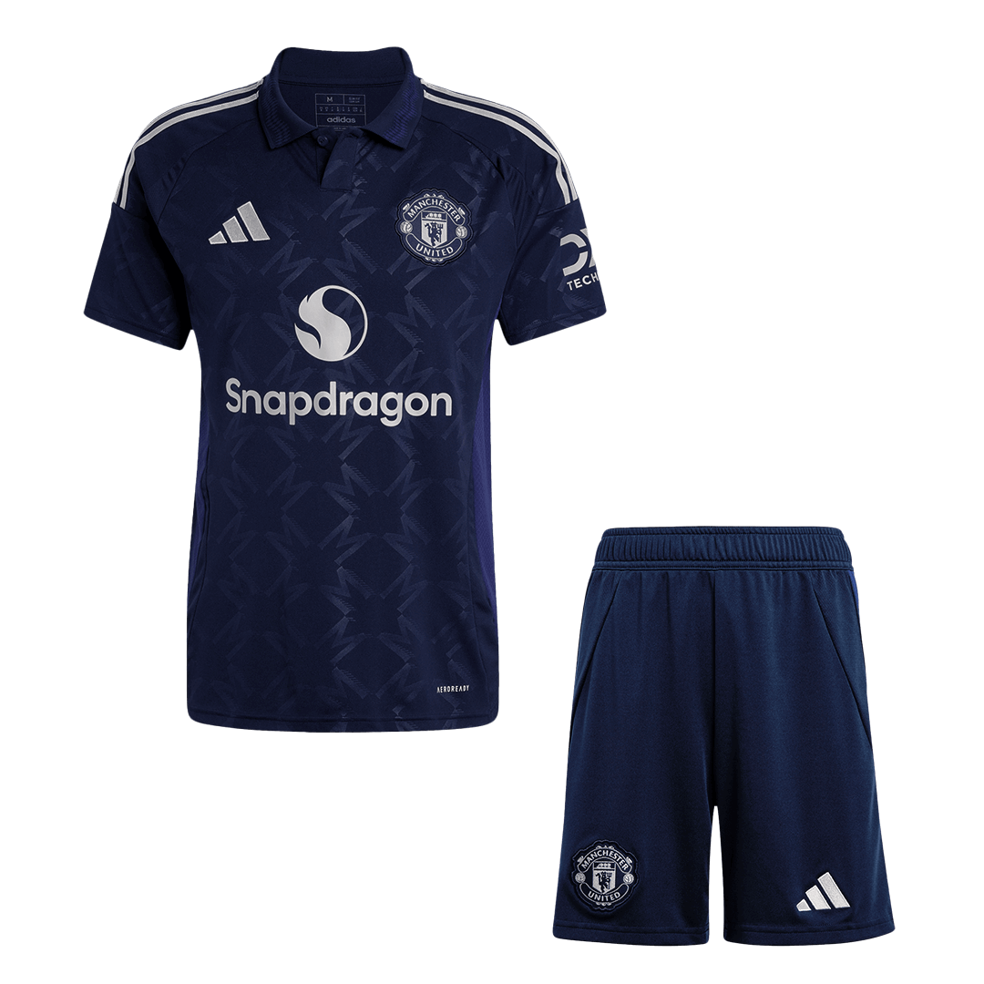 Manchester United men's away football jersey kit (shirt+shorts) 2024/25