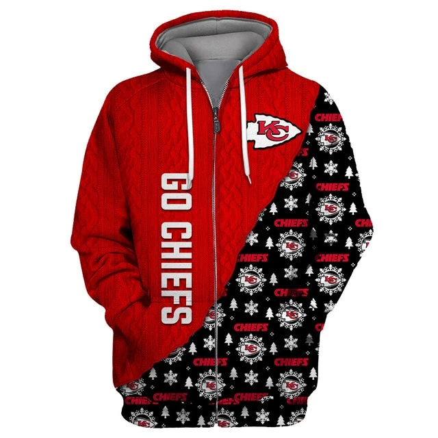 KANSAS CITY CHIEFS 3D CHRISTMAS HOODIE ABC06