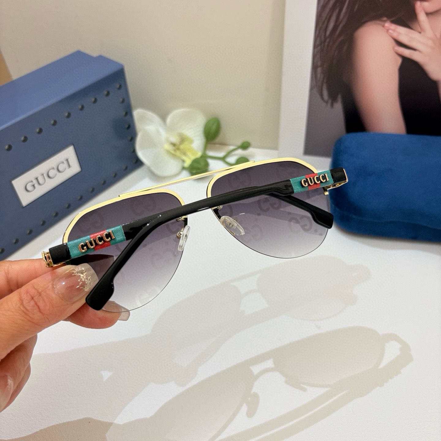 Gucci rimless sunglasses