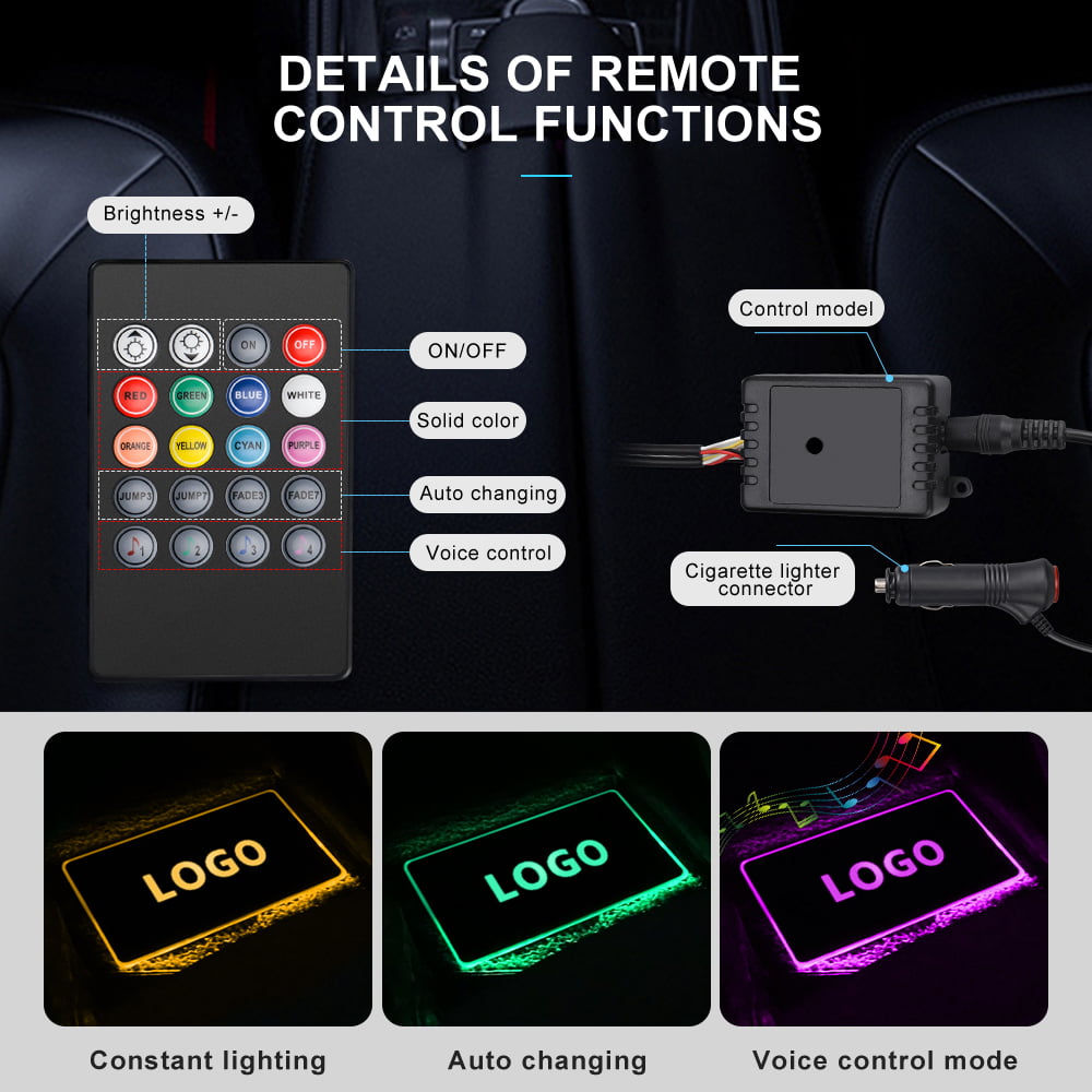 Car Interior Floor Mat Ambiance Light