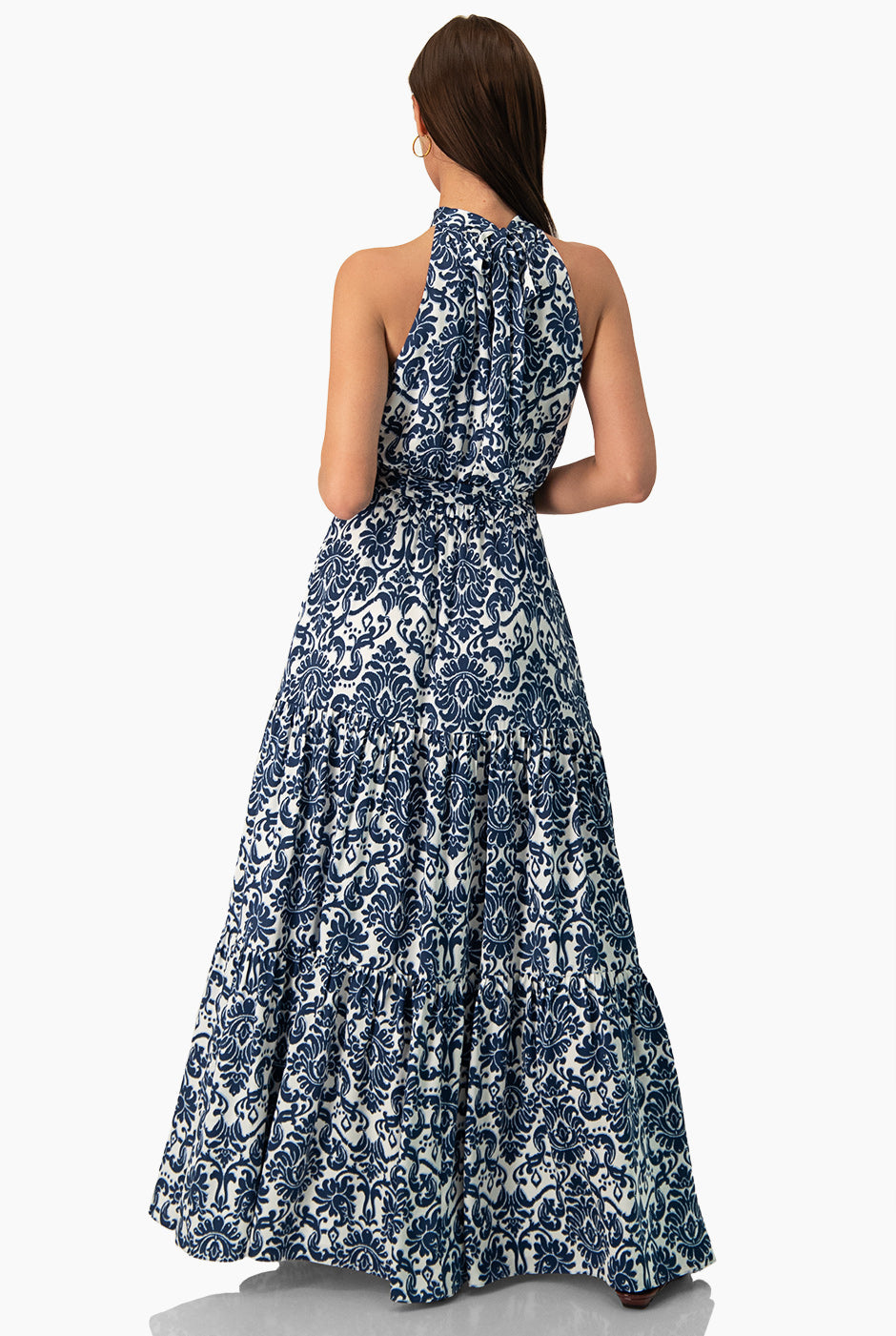 Maxi vestido estampado sin mangas
