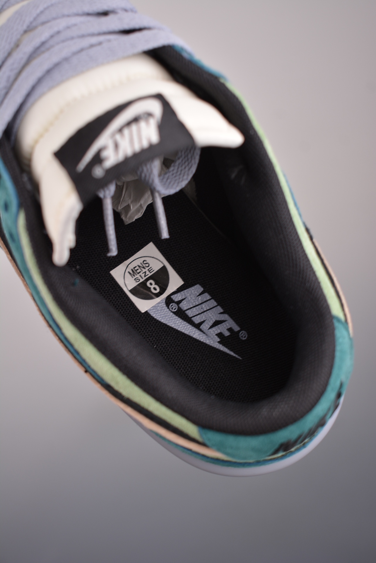 Yves Saint Laurent x Nike SB Dunk Low YSL green, purple and white GF2409-170