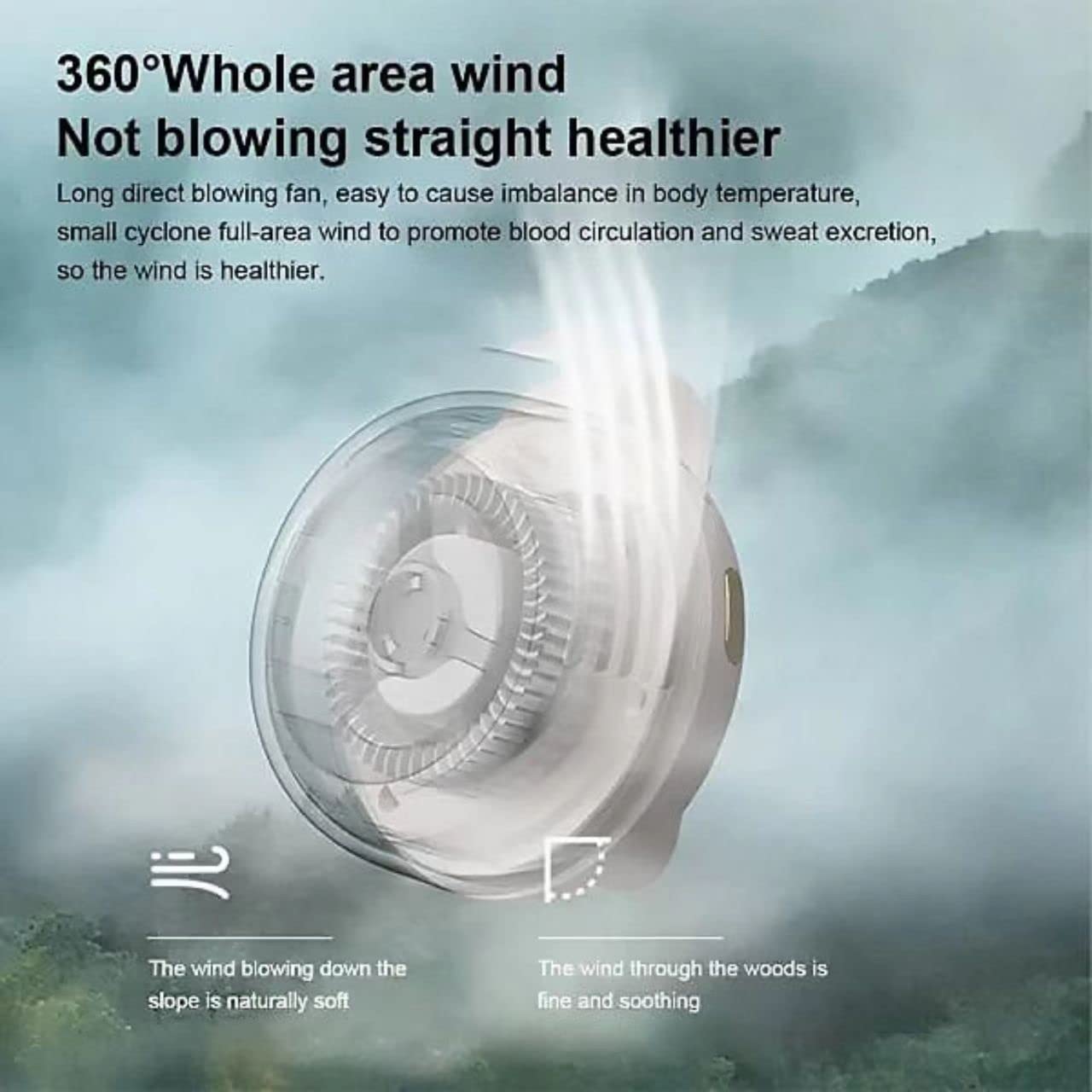 (🔥Last Day Promotion-SAVE 60% OFF)-Small Whirlwind Clip Waist Neck Fan