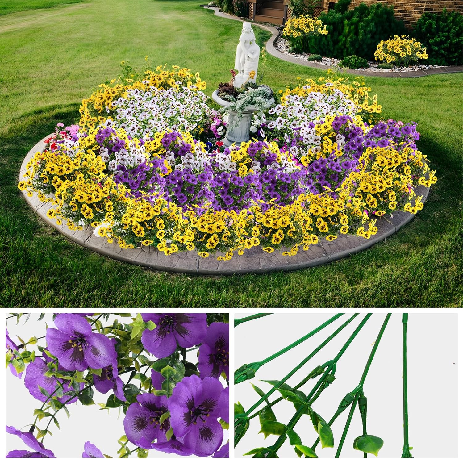 🔥On Sale🔥Artificial Fake Pansy Flowers - - UV resistant, Waterproof, Windproof