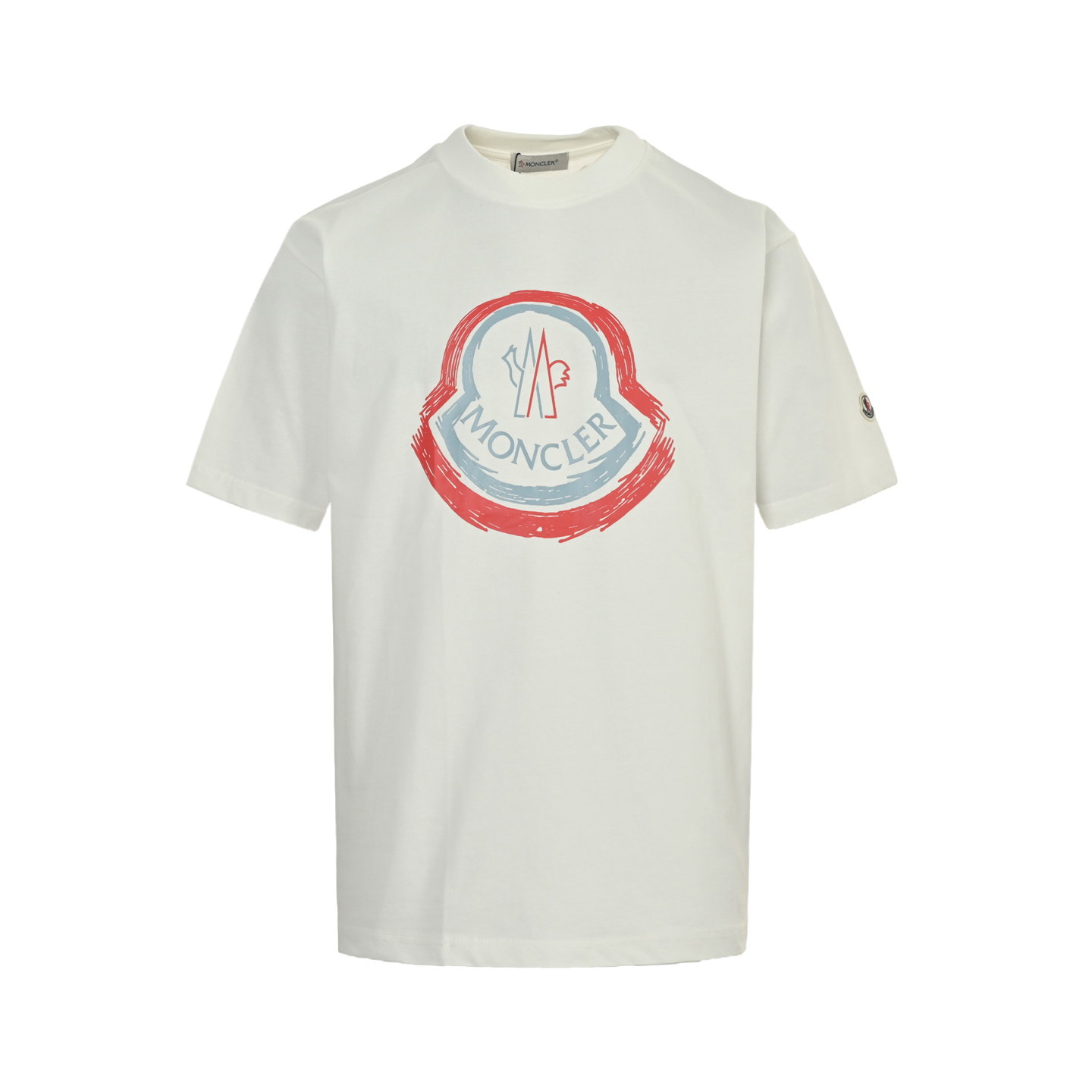 Moncler 25ss hand-painted large logo print short sleeves
