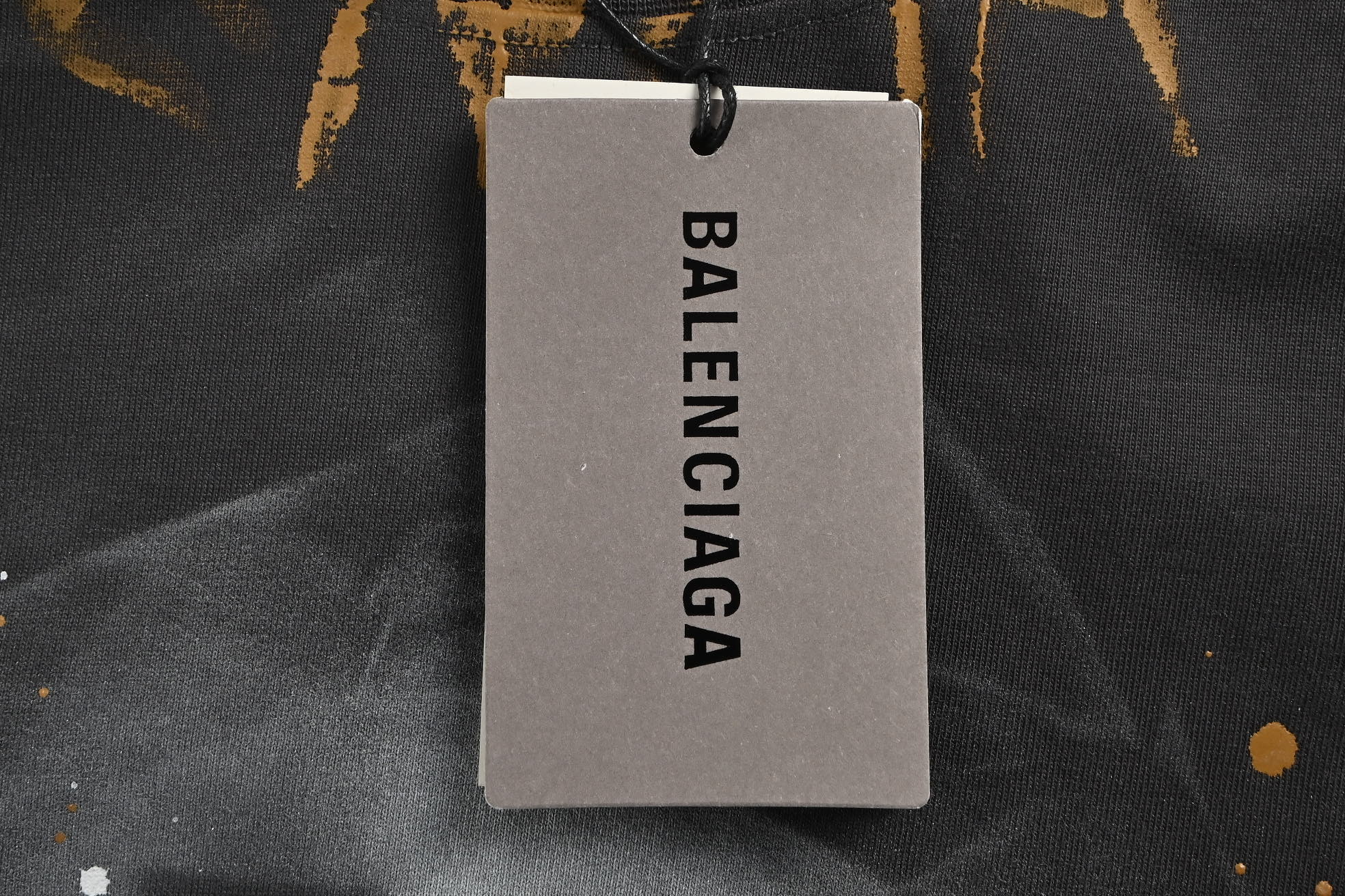 Balenciaga Double B Hand-painted Letters Washed Short Sleeve