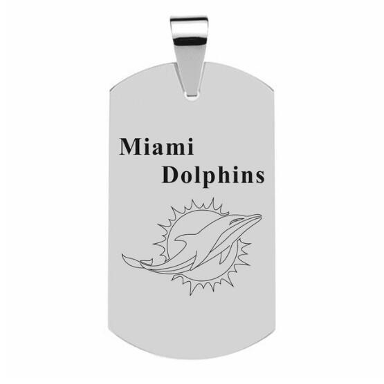 MIAMI DOLPHINS TITANIUM STEEL DOG TAG