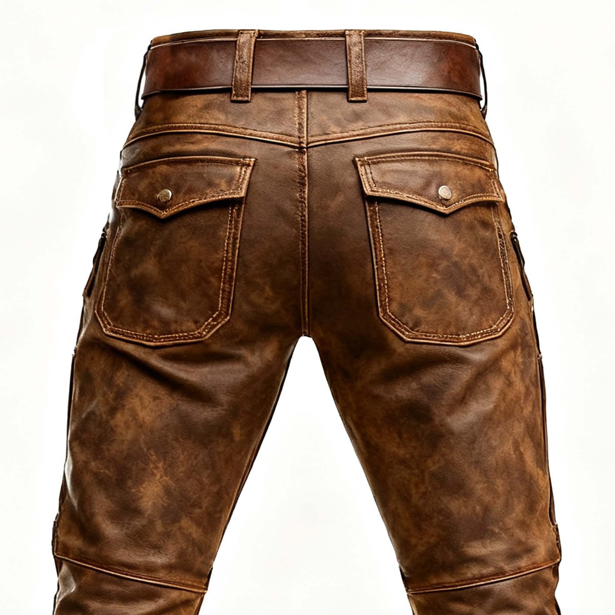 Carhartt Brown Distressed Work Pants with Knee Patches