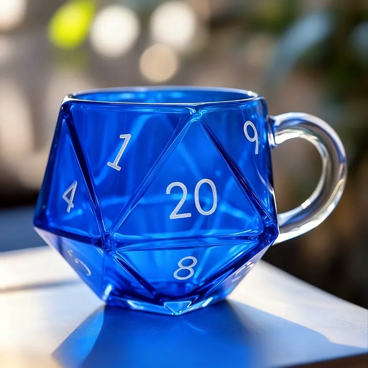 Rainbow Glass D20 Dice Cup