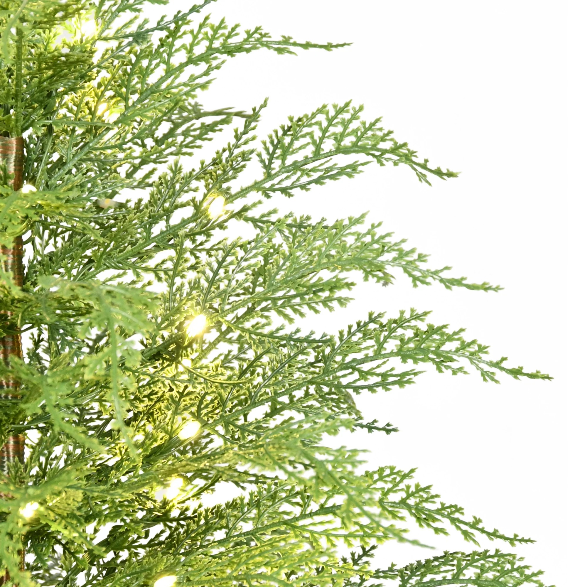 🎄Early Christmas Sale🔥Pre-Lit Green Cypress Artificial Christmas Tree