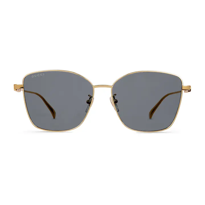 Gucci low bridge fitting design butterfly frame sunglasses