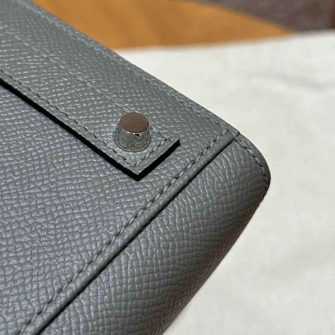 Hermes Birkin Faubourg Touch 0LGirs Meyer and 0VGirs Ciment (Handmade to order)
