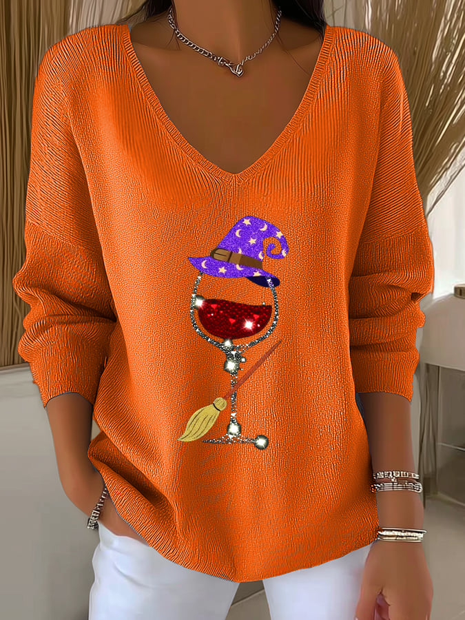 🔥Buy 3 Get 10% Off🔥Women's Casual Retro Halloween Printed Sweatshirt Striped Long Sleeve T-shirt