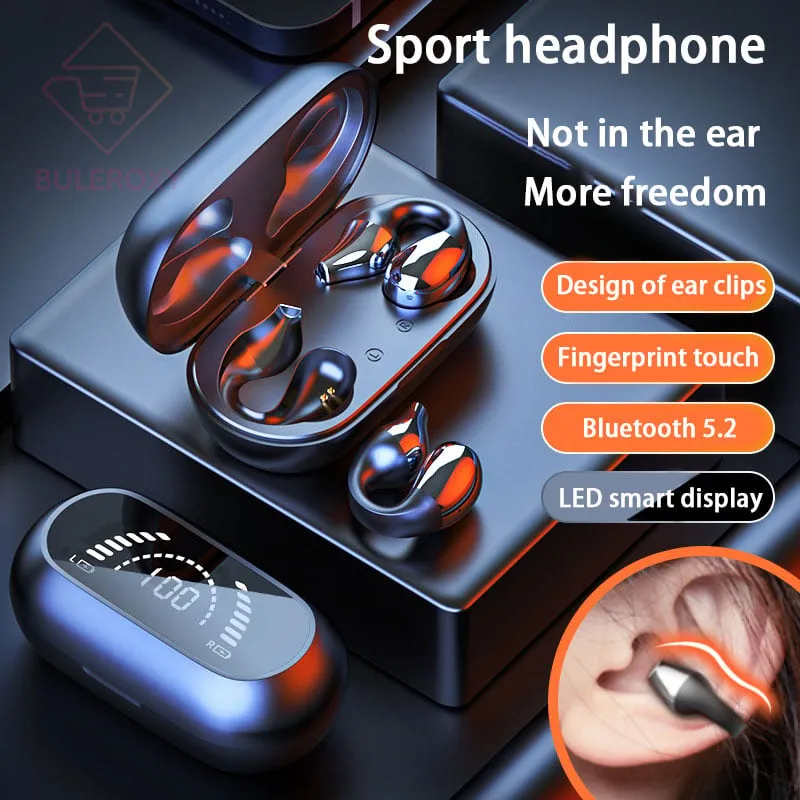 (🔥Last Day Promotion-SAVE 50% OFF)2023 New Upgrated Wireless Ear Clip Bone Conduction Headphones-BUY 2 SETS GET 10% OFF & FREE SHIPPING