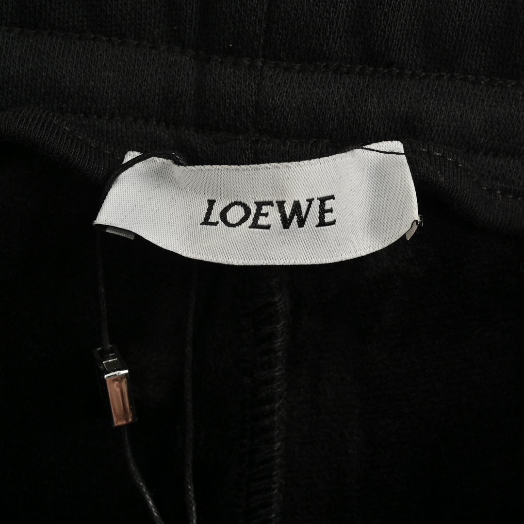 Loewe 24Fw embroidered logo fleece trousers
