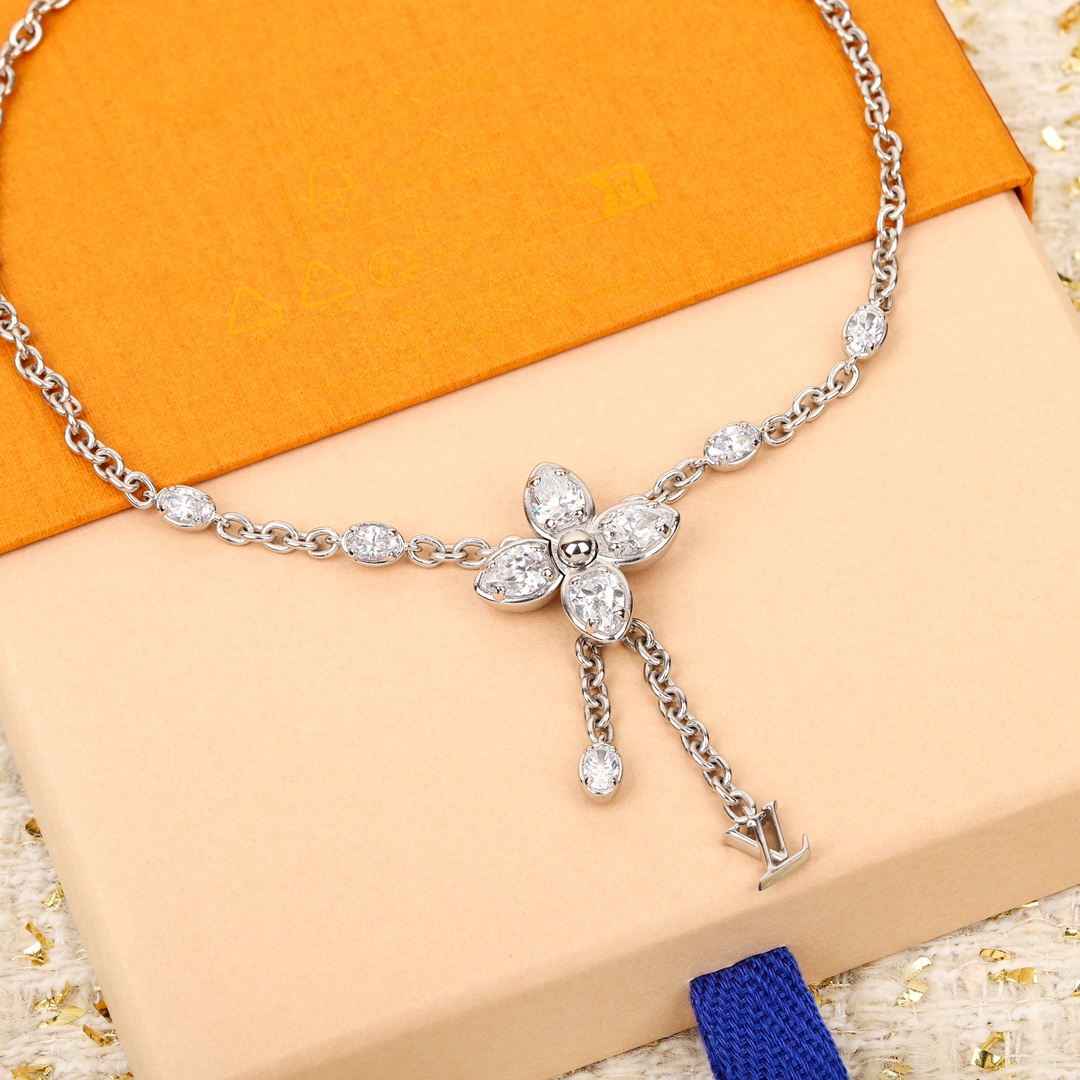 Louis Vuitton four-leaf clover necklace