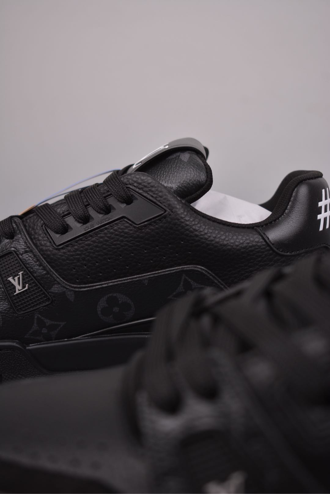 Louis Vuitton Trainer Sneaker Low all black print 1A815L