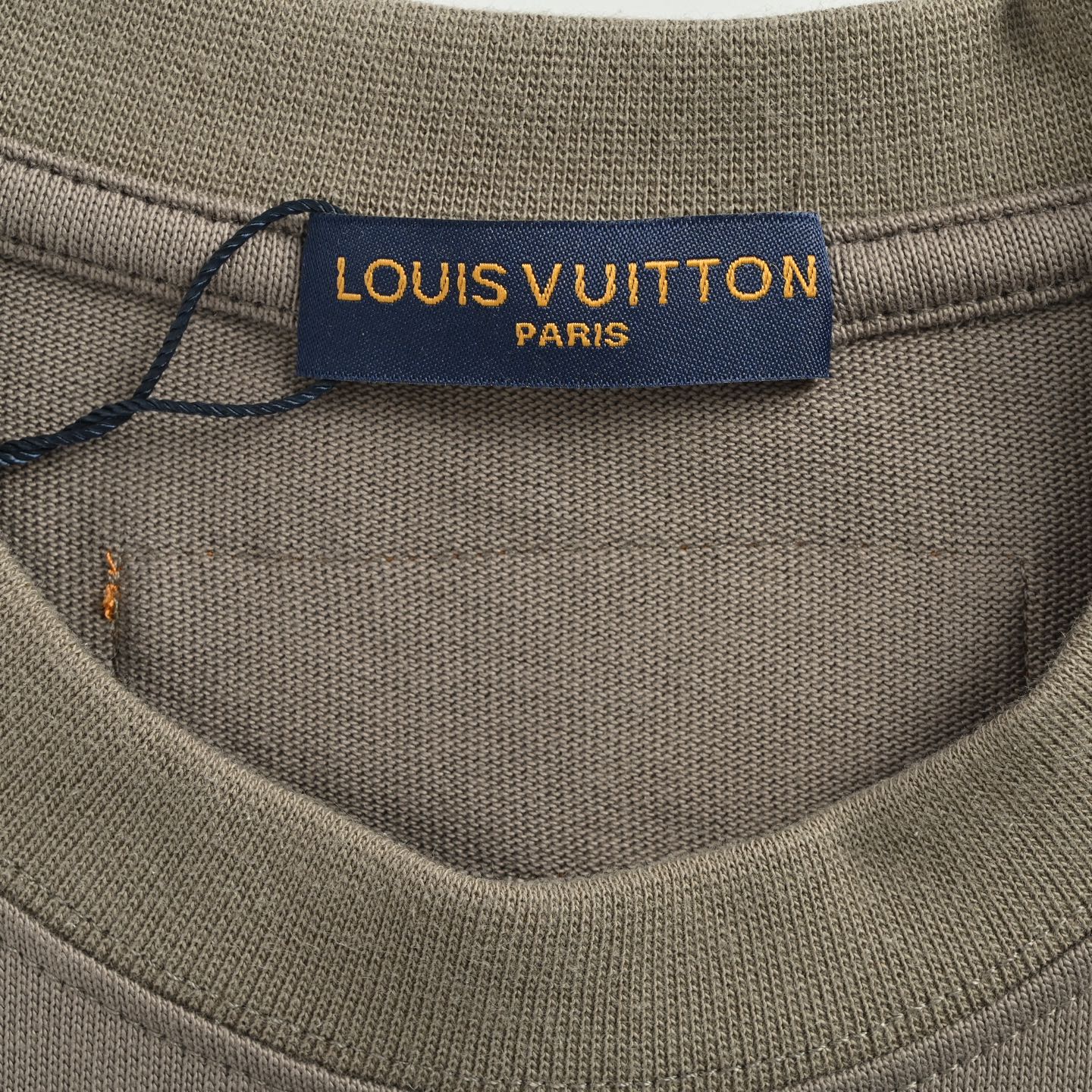 Louis Vuitton 25ss pencil hand-painted large logo monogram embroidered short sleeve