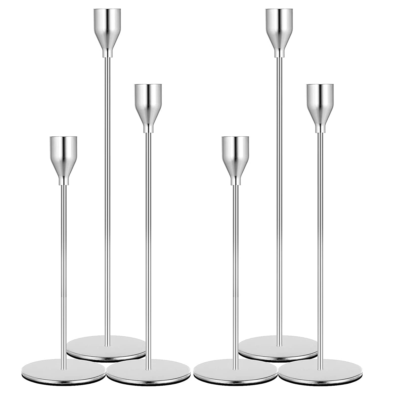🎁Limited time 49% OFF⏳Matte Black Taper Candle Holders, Candlestick Holders Set for Table Centerpiece Vintage Modern Candle Holders