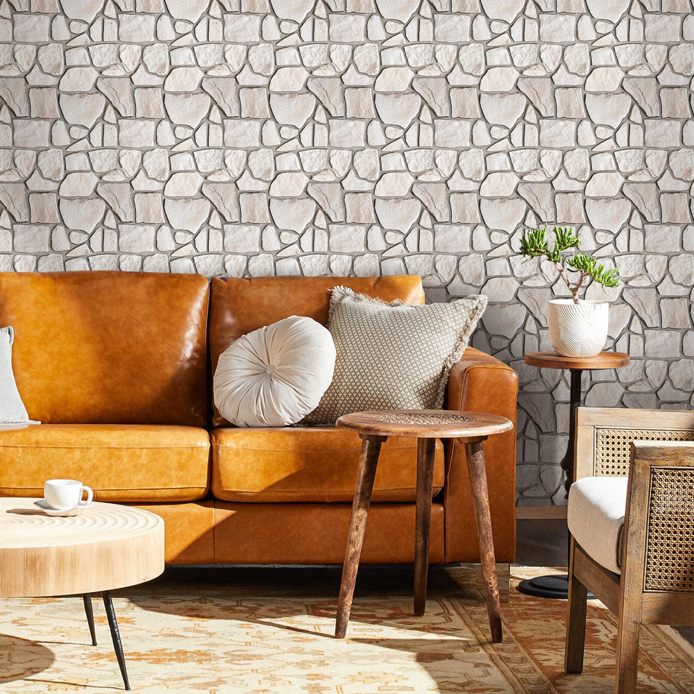 3D Sierra Sand Limestone Peel and Stick Wall Tile