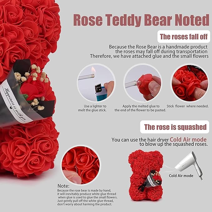 Valentine's Day Rose Bear Gift🐻🌹(For Your Favorite Woman)
