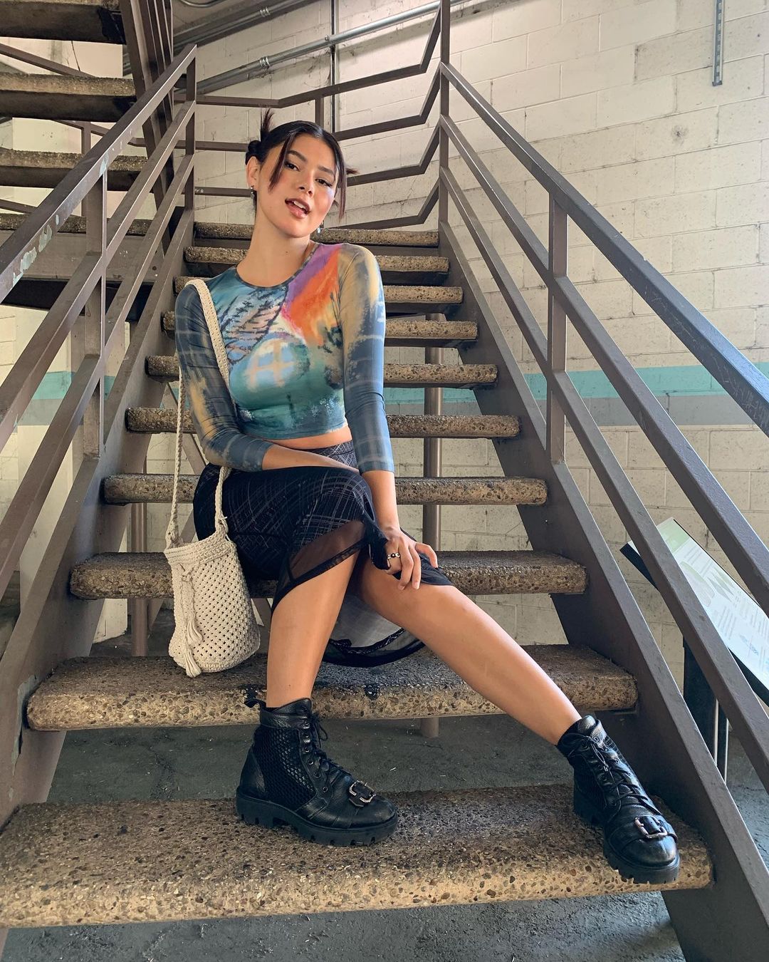 Grunge ‘90s Long Plaid Skirt