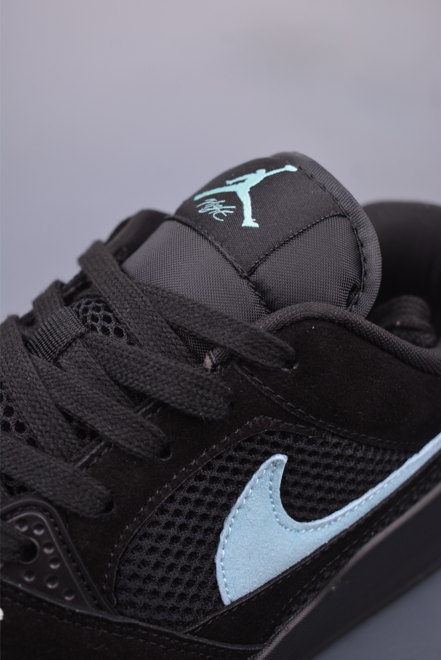 Nike Air Jordan CMFT Era Sneakers Mesh All Black Blue HJ6777-002