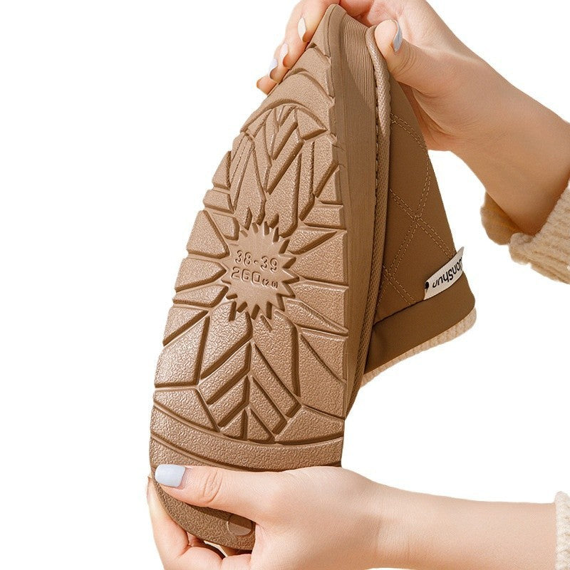 Thickened Plush Cotton Slippers for Indoor Warmth