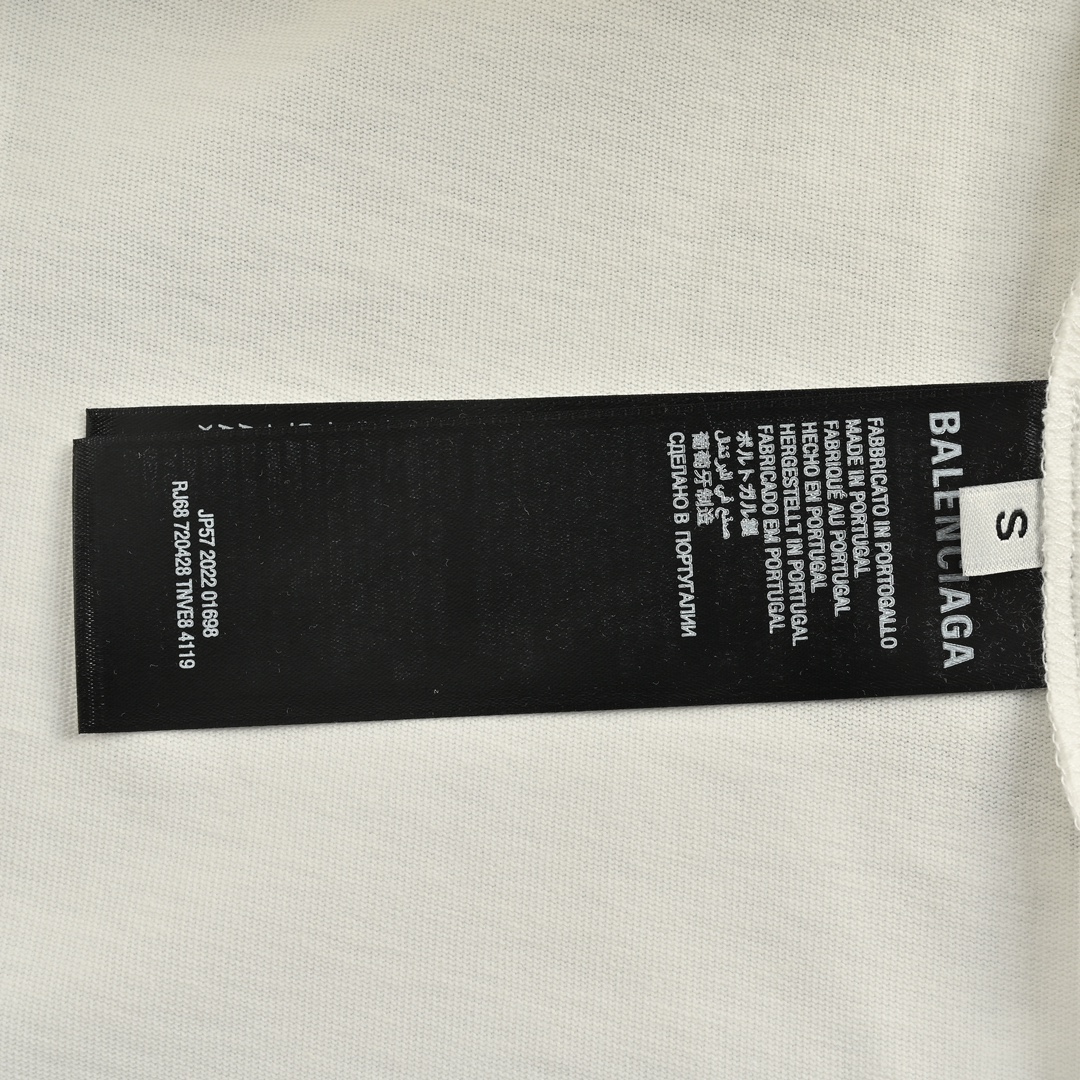 Balenciaga 24ss Manchester United jointly destroys crack print short sleeves