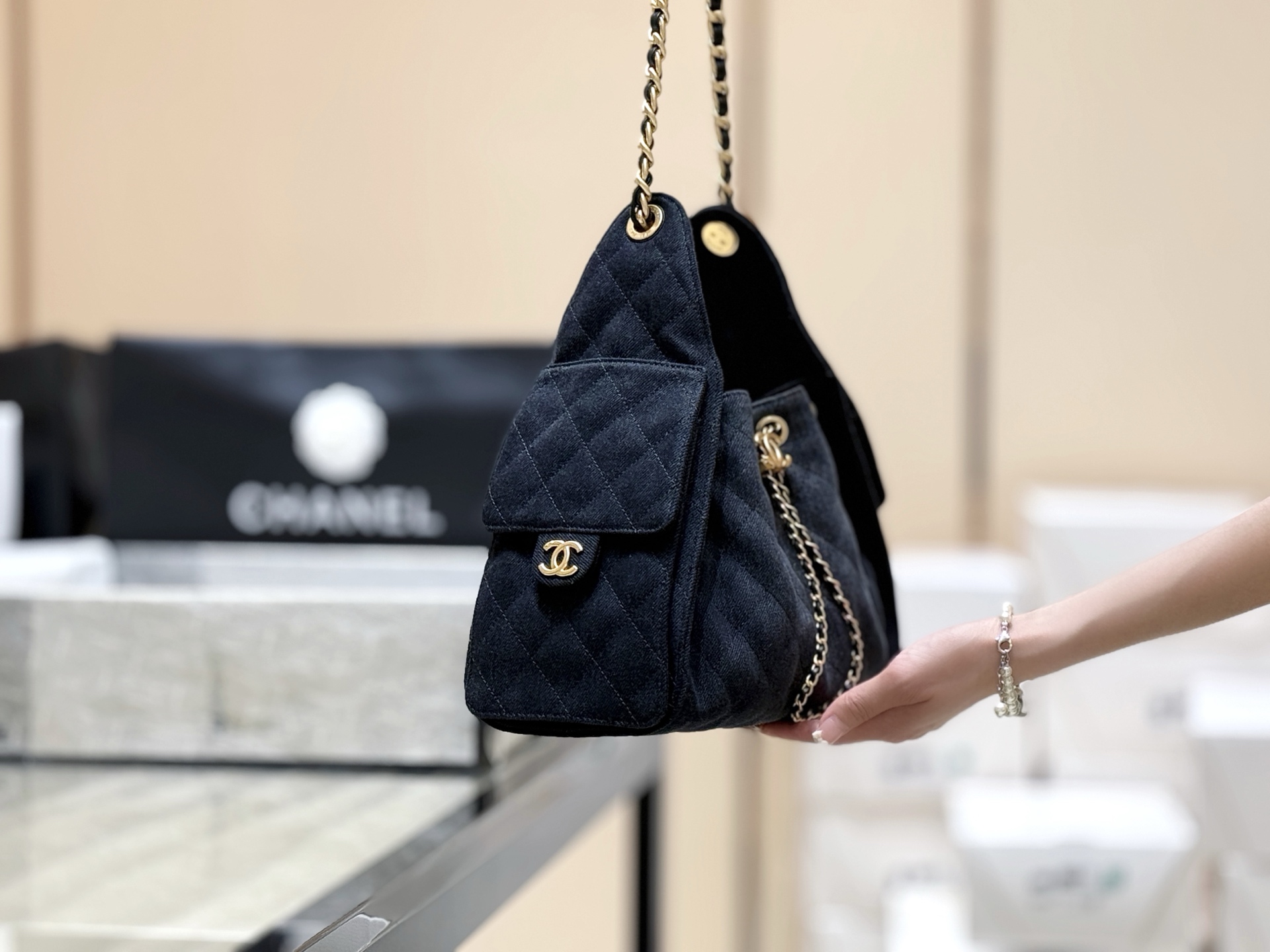 Chanel 25S Spring/Summer Collection Denim Handbag AS5293 00138