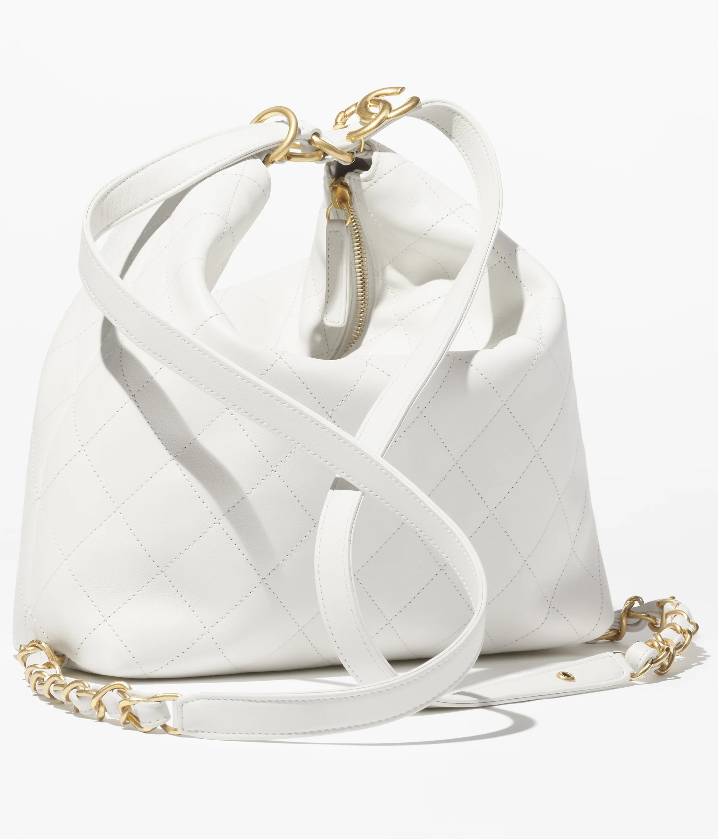 Chanel Large Backpack Calfskin & Gold-Tone Metal White AS5517-B20302-10601