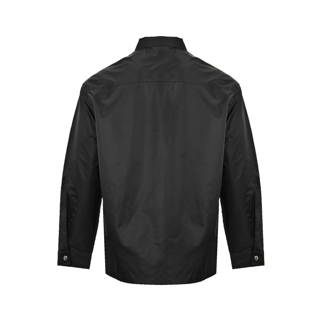 Prada 24Fw high-density triangle logo nylon shirt jacket