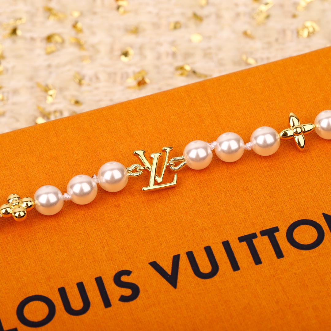 Louis Vuitton Golden Flower Pearl Bracelet