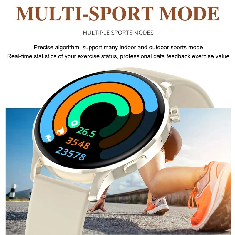 New Women's Smartwatch Watch Heart Rate Blood Pressure Blood Oxygen Monitor HD Bluetooth Call NFC Smartwatch for Android iOS